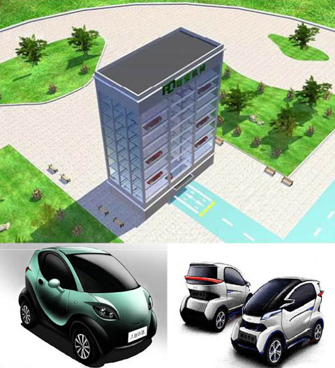 Elektriska bilar från gigantiska automater (Kina)