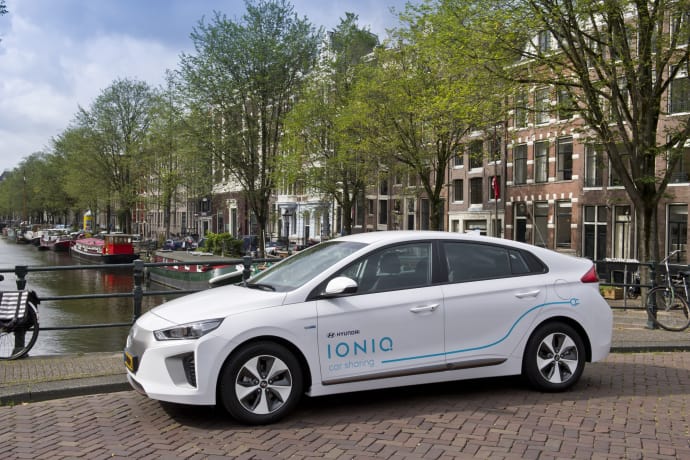Hyundai startar elbilspool i Amsterdam
