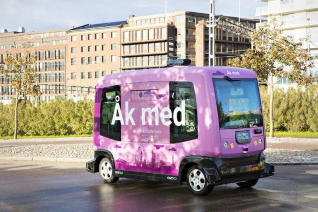 Självkörande bussar i Stockholm och Köpenhamn