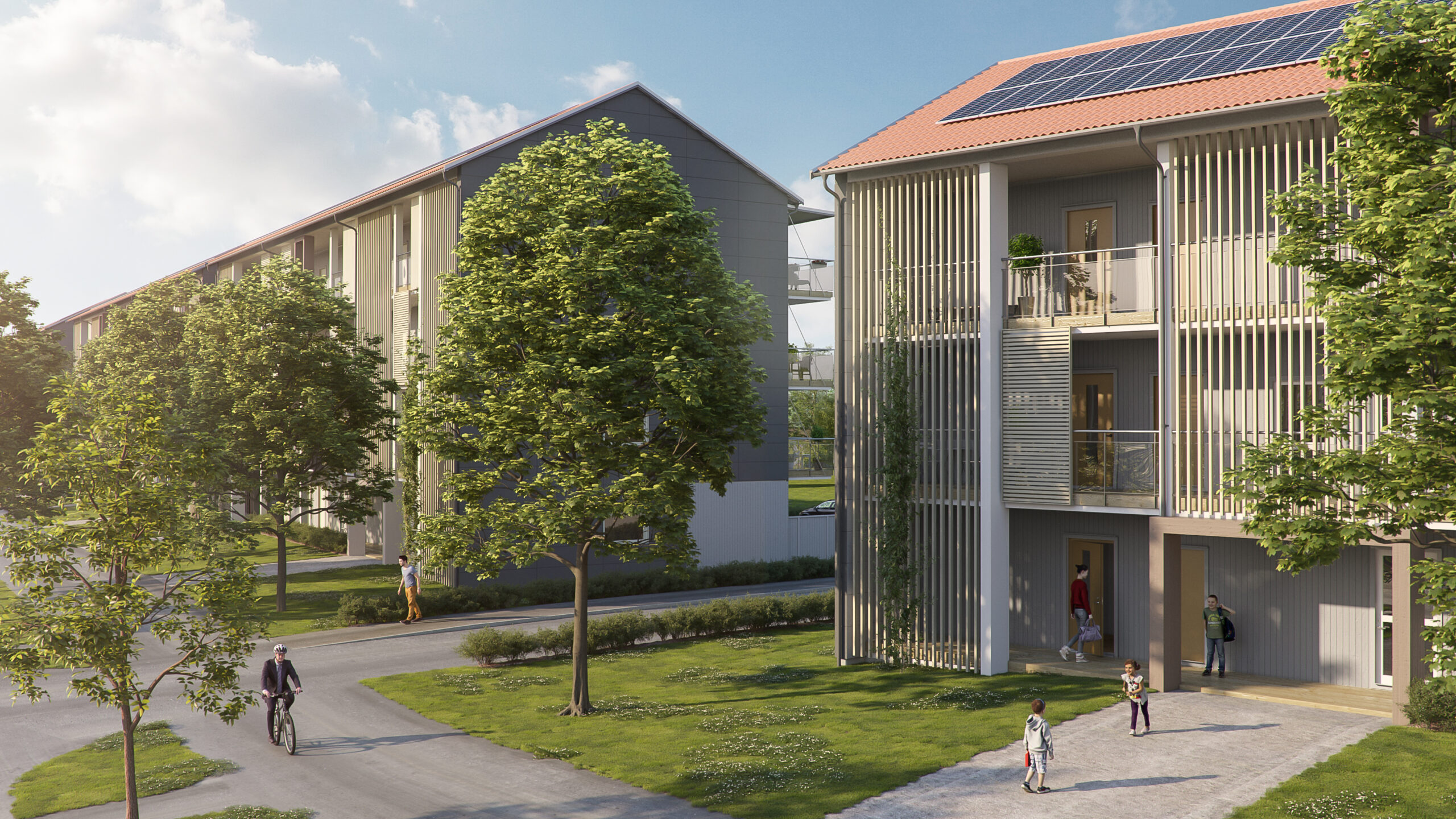 BoKlok förser alla nya lägenhetshus med solceller