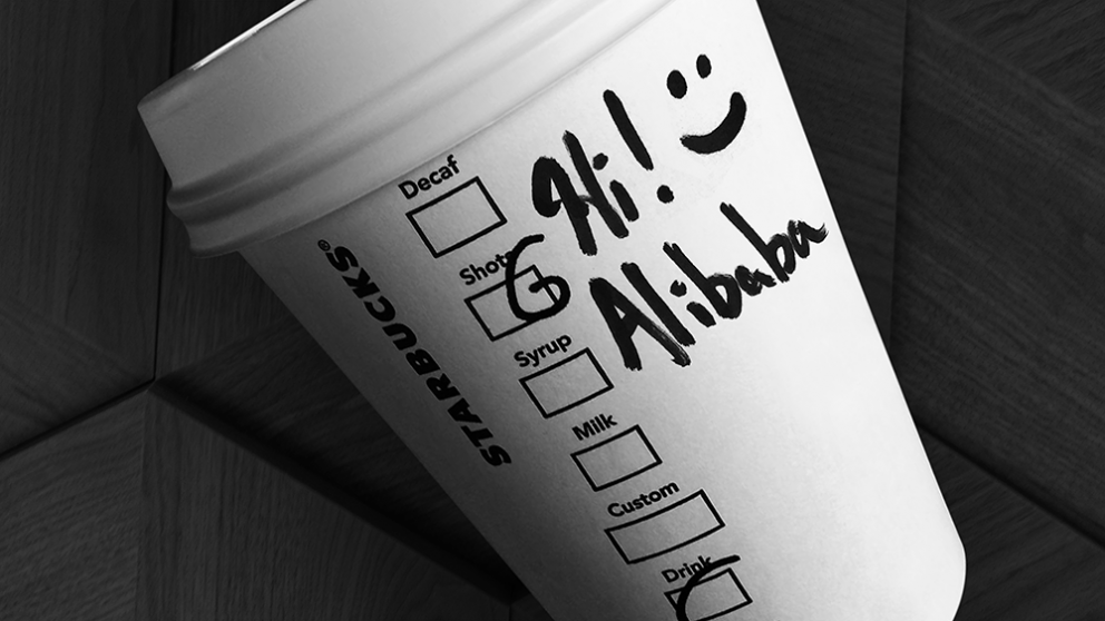 Starbucks samarbetar med Alibaba om virtuell butik