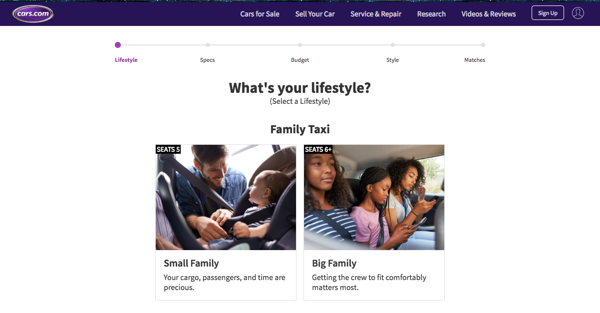 Cars.com erbjuder bilköp med ”Tinder-upplevelse”