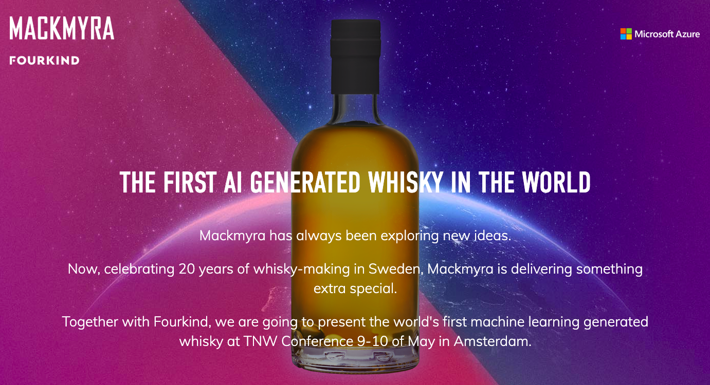 Whisky skapad med hjälp av AI