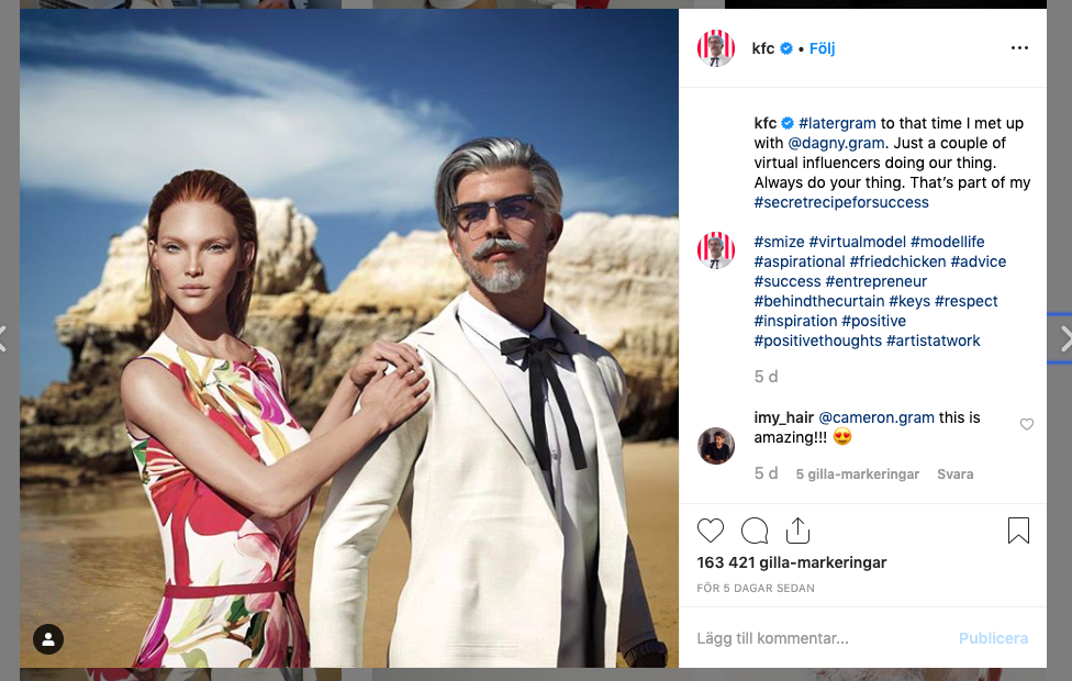 Colonel Sanders som artificiell influencer