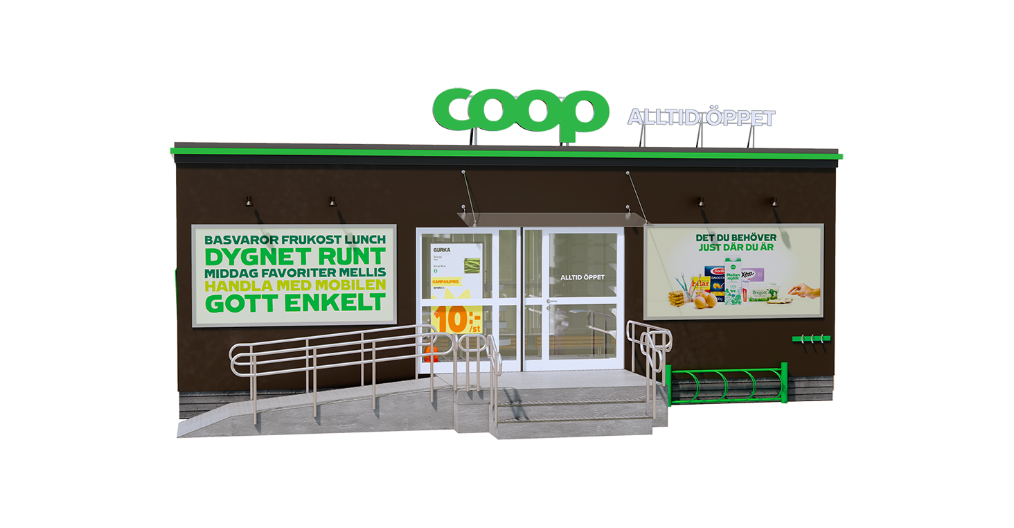 Coop öppnar obemannade butiker