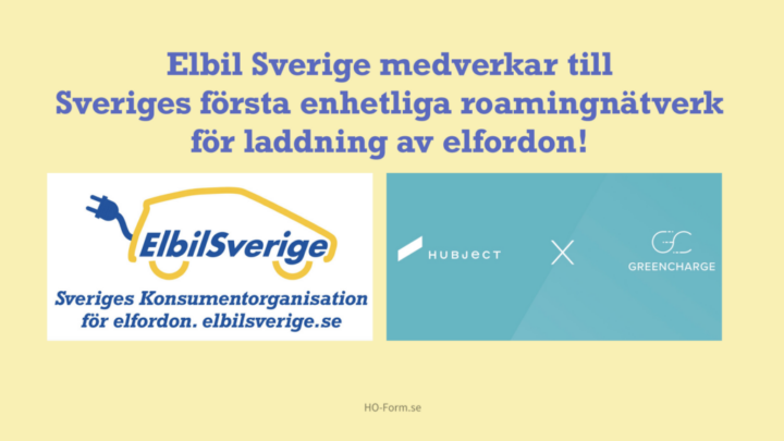 Sveriges första roamingnätverk för laddning av elfordon
