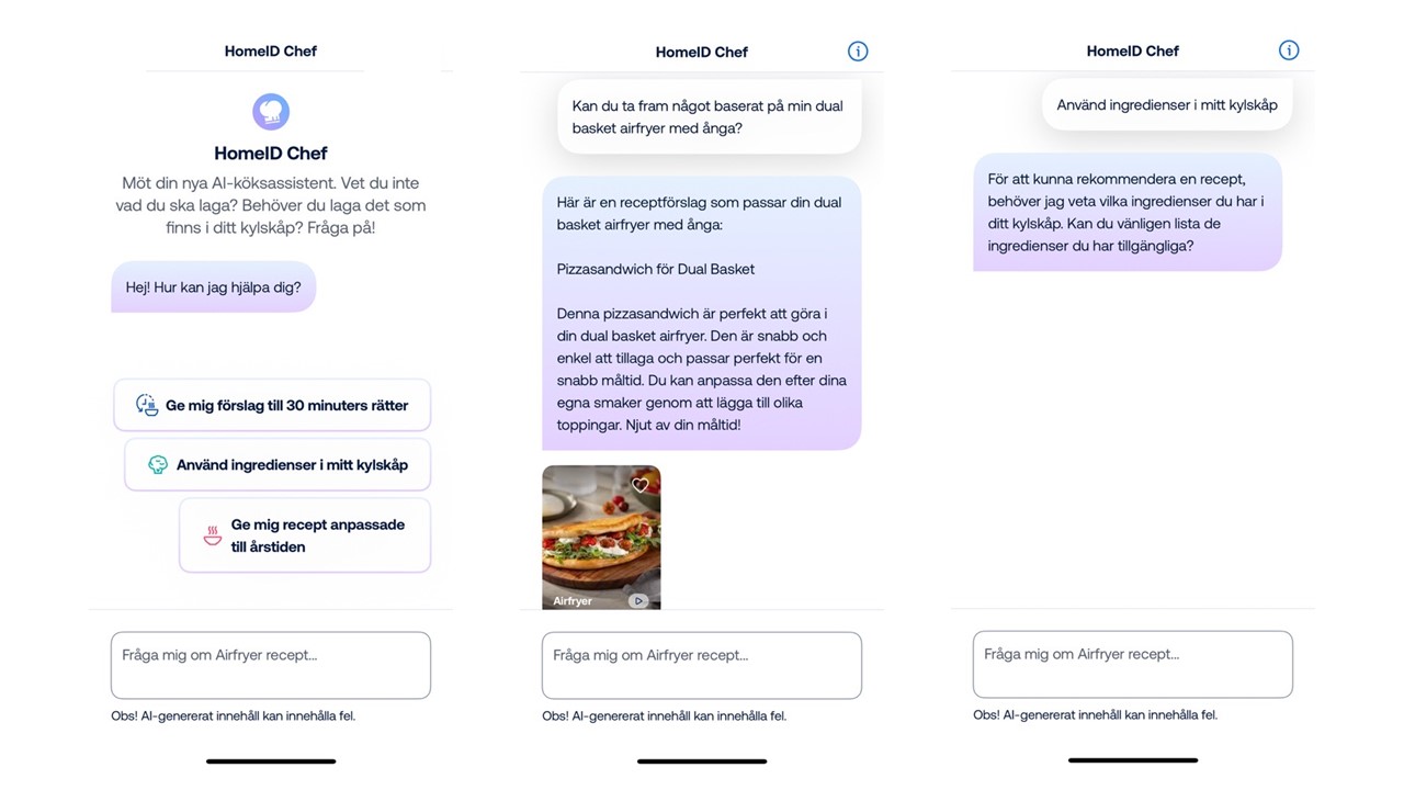 Philips Airfryer får AI-assistent