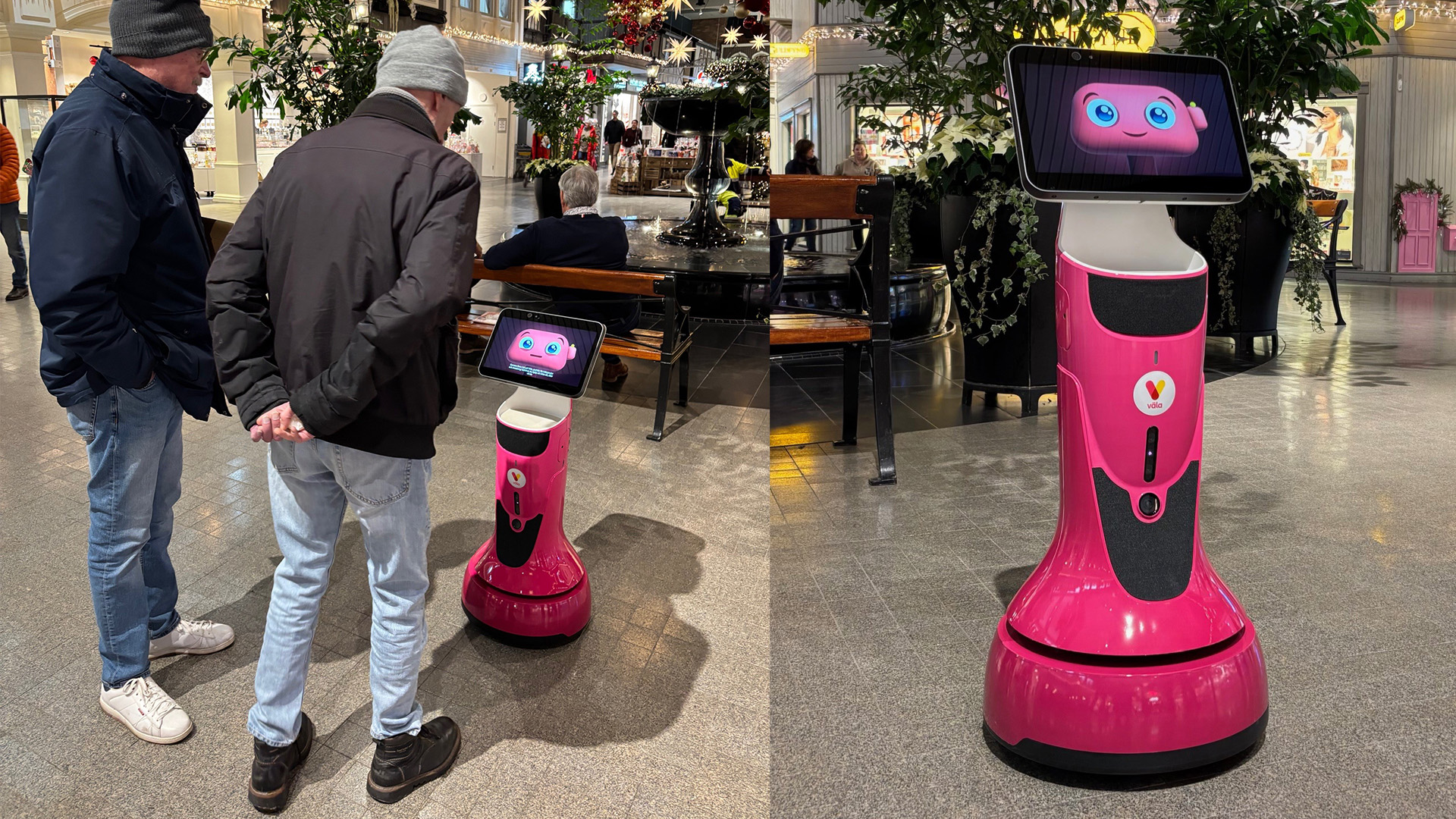 Premiär för guide-robotar på Väla Centrum