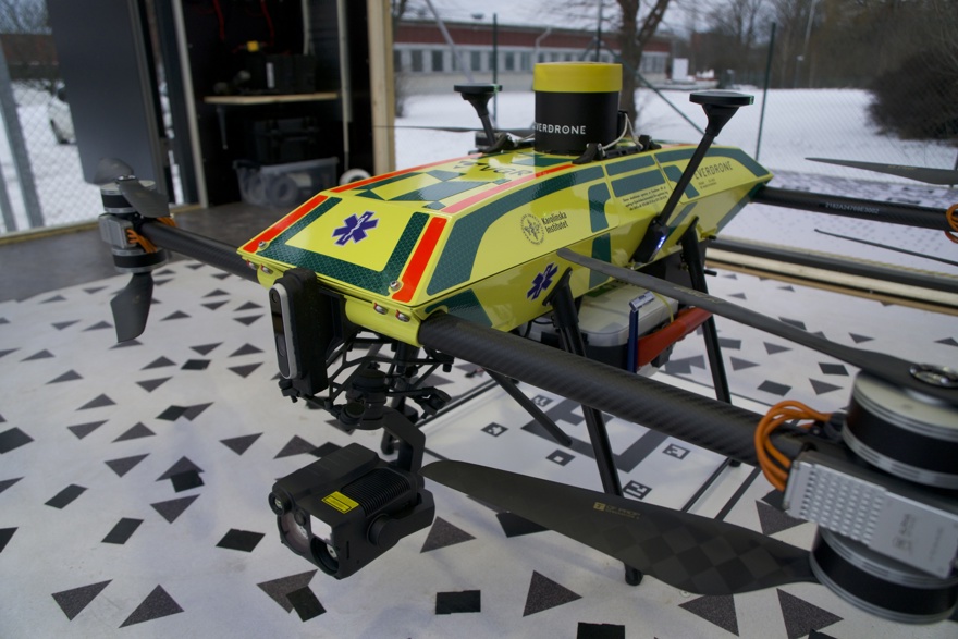 Hjärtstartare med drönare