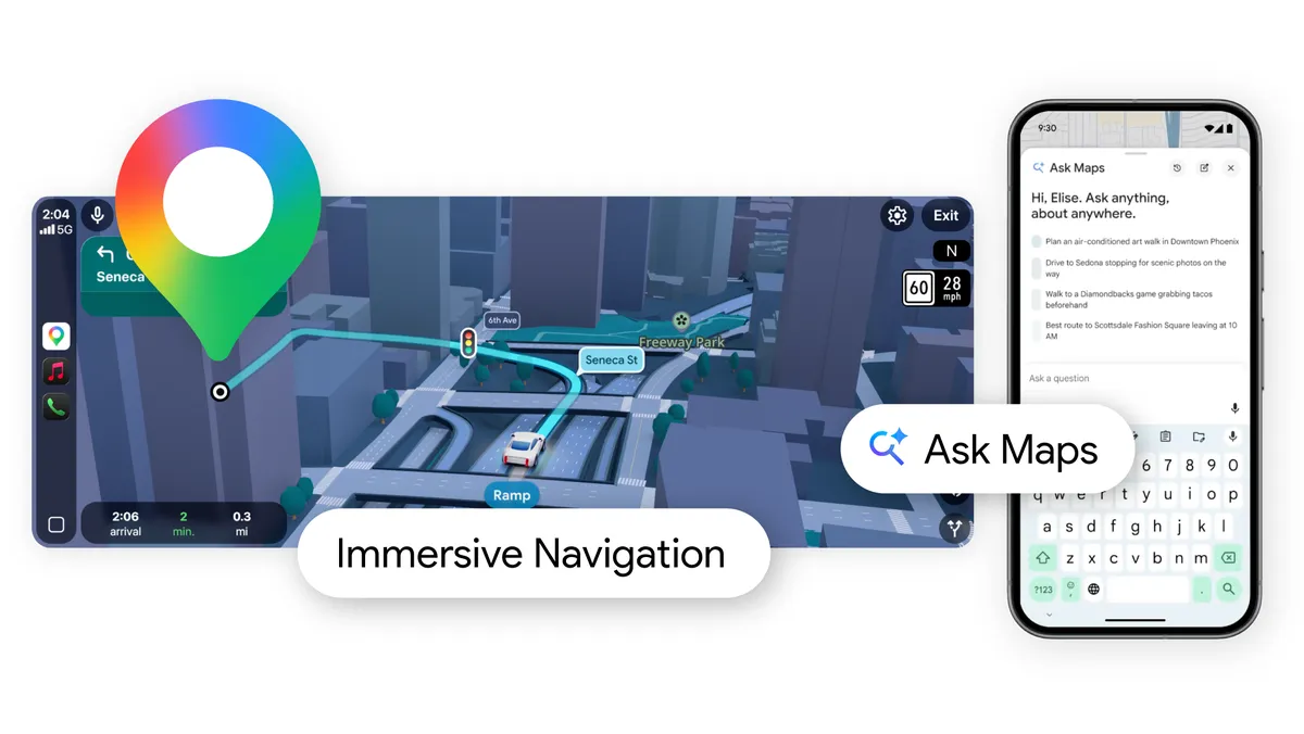 Google Maps med ai-assistent