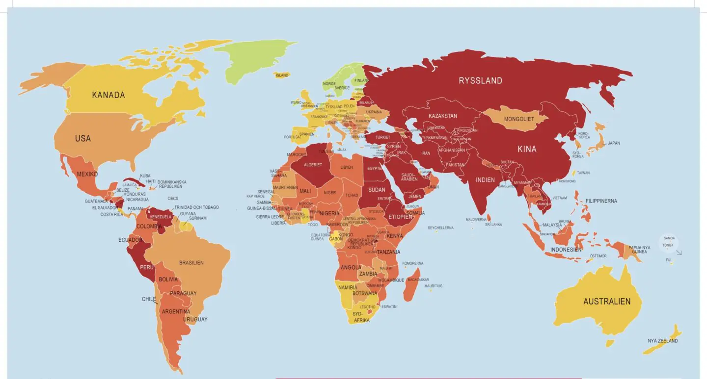 Pressfriheten på historisk bottennivå