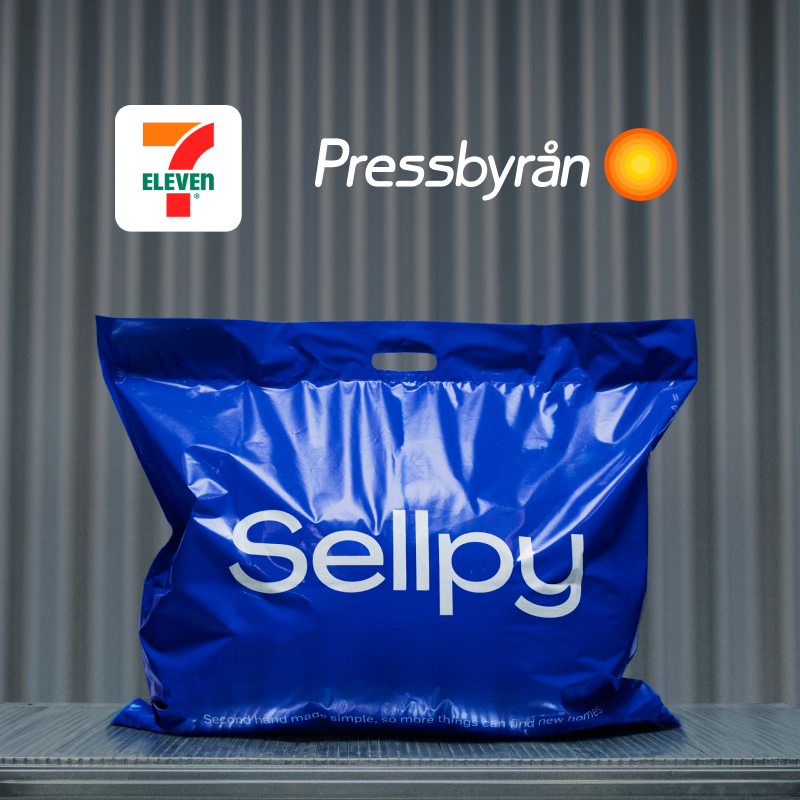 Sellpy-påsar hos Pressbyrån och 7-Eleven