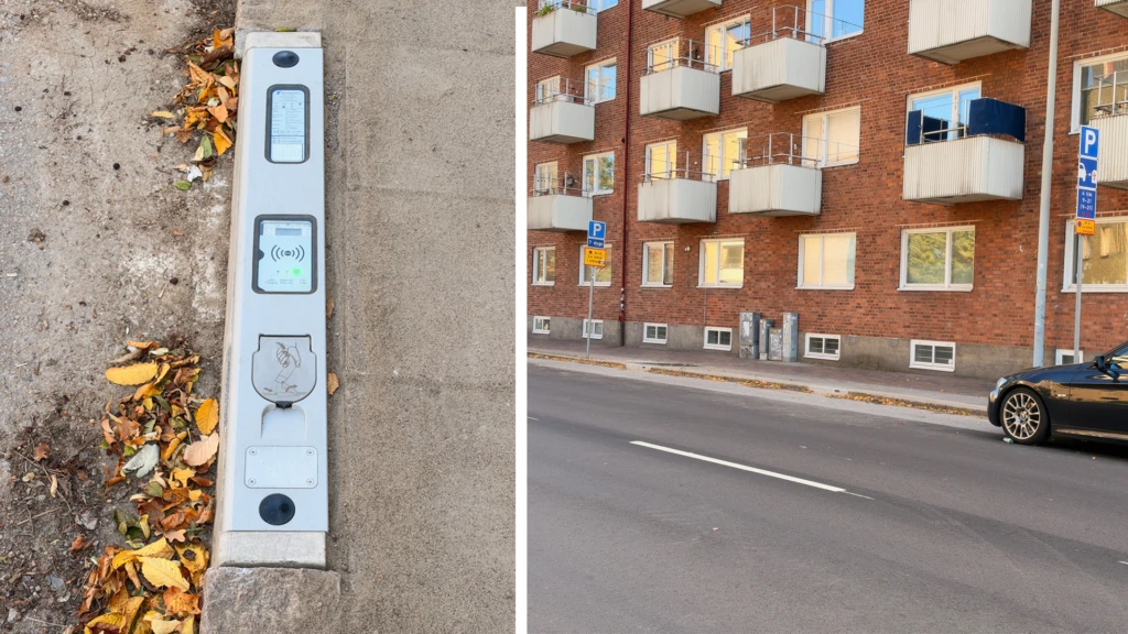Kantstensladdare för elbilar testas i Helsingborg